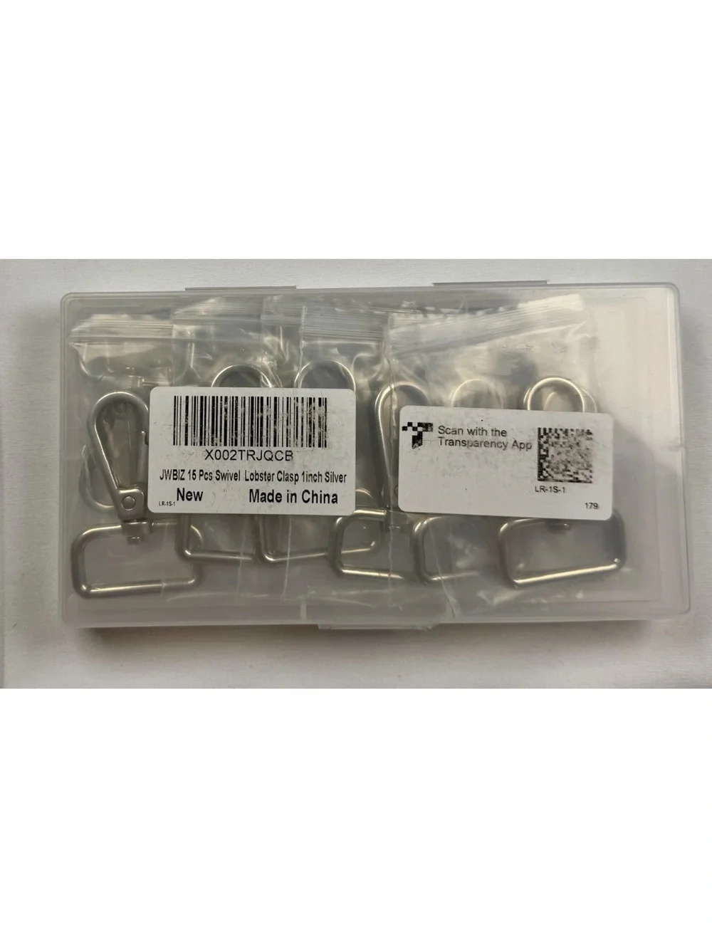 Silver Lobster Clasp Swivel Hooks - Pack of 8